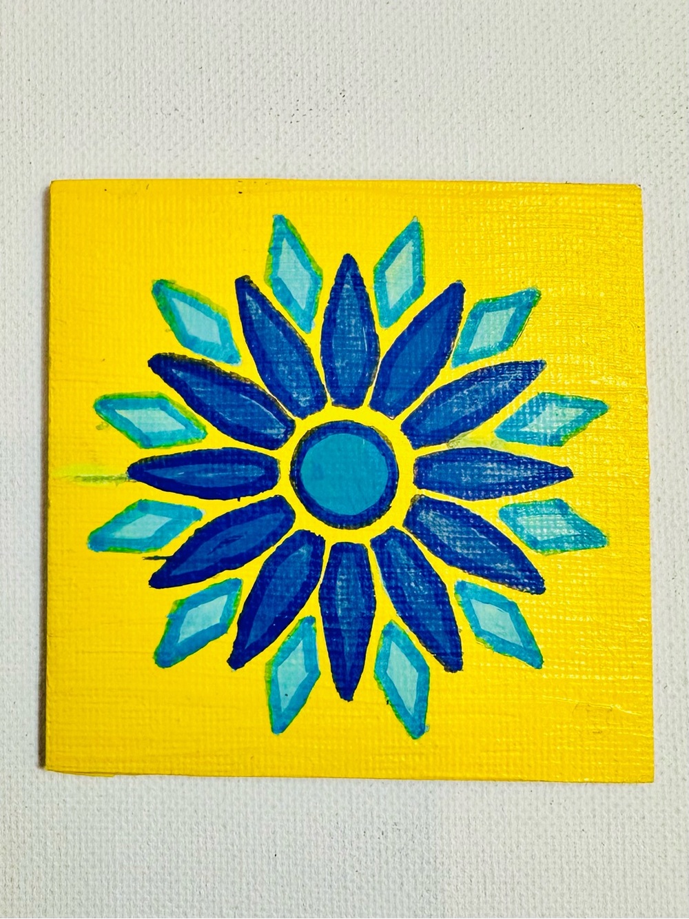 Yellow & Blue Mandala Magnet
